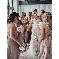 Maxi - Infinity Wickelkleid  Dunkelblau 40-44
