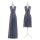 Maxi - Infinity Wickelkleid  Grau-Blau 34-38