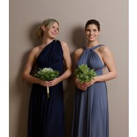 Maxi Infinity-Wickelkleid – Brautjungfernkleid (1000) Grau-Blau 46-50