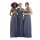 Maxi Infinity-Wickelkleid – Brautjungfernkleid (1000) Grau-Blau 46-50