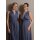 Maxi Infinity-Wickelkleid – Brautjungfernkleid (1000) Grau-Blau 46-50