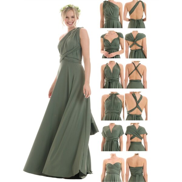 Maxi - Infinity Wickelkleid  Grün 34-38
