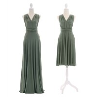 Maxi - Infinity Wickelkleid  Grün 34-38