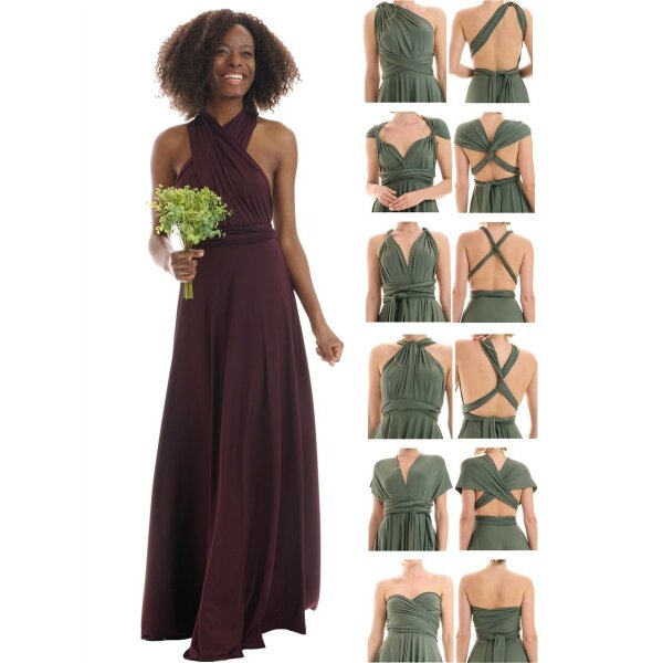 Maxi - Infinity Wickelkleid  Mauve 34-38
