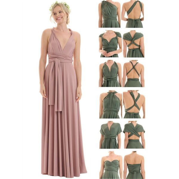 Maxi - Infinity Wickelkleid  Altrosa 34-38
