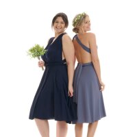 Midi Infinity-Wickelkleid – Brautjungfernkleid (1100) Grau-Blau 46-50