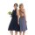 Midi Infinity-Wickelkleid – Brautjungfernkleid (1100) Grau-Blau 46-50