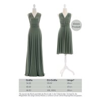 Midi Infinity-Wickelkleid – Brautjungfernkleid (1100) Grün 46-50