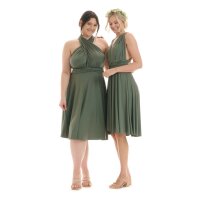 Midi Infinity-Wickelkleid – Brautjungfernkleid (1100) Grün 46-50