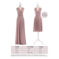 Midi Infinity-Wickelkleid – Brautjungfernkleid (1100) Altrosa/Taupe 46-50