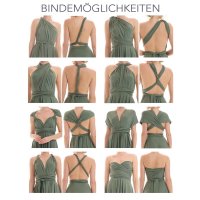 Midi Infinity-Wickelkleid – Brautjungfernkleid (1100) Altrosa/Taupe 46-50