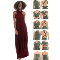 Maxi - Infinity Wickelkleid  Bordeaux-Rot 40-44