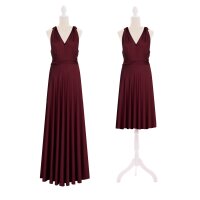 Maxi - Infinity Wickelkleid  Bordeaux-Rot 40-44