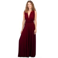 Maxi - Infinity Wickelkleid  Bordeaux-Rot 40-44