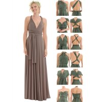 Maxi - Infinity Wickelkleid  Braun-Taupe 34-38