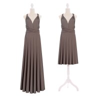 Maxi - Infinity Wickelkleid  Braun-Taupe 34-38