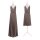 Maxi - Infinity Wickelkleid  Braun-Taupe 34-38