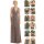 Maxi - Infinity Wickelkleid  Braun-Taupe 40-44